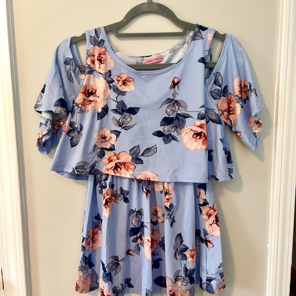 Floral Cold Shoulder Top (Nursing/Maternity)